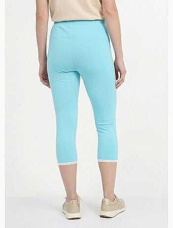 Legging court galon ajouré coton stretch - afibel