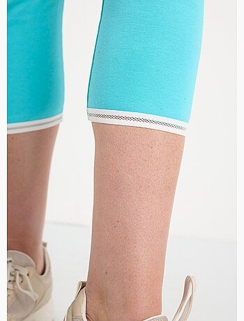 Legging court galon ajouré coton stretch - afibel