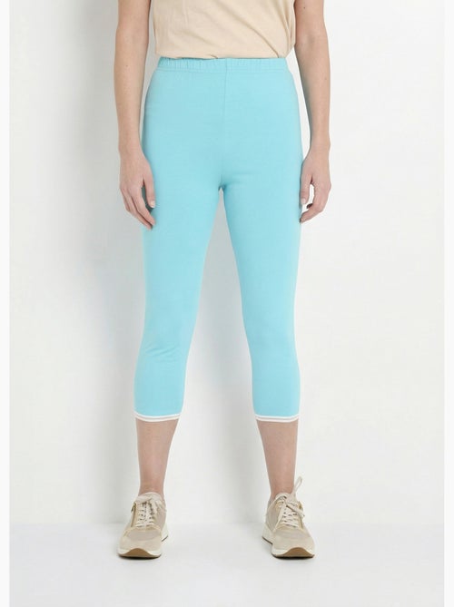 Legging court galon ajouré coton stretch - afibel - Kiabi