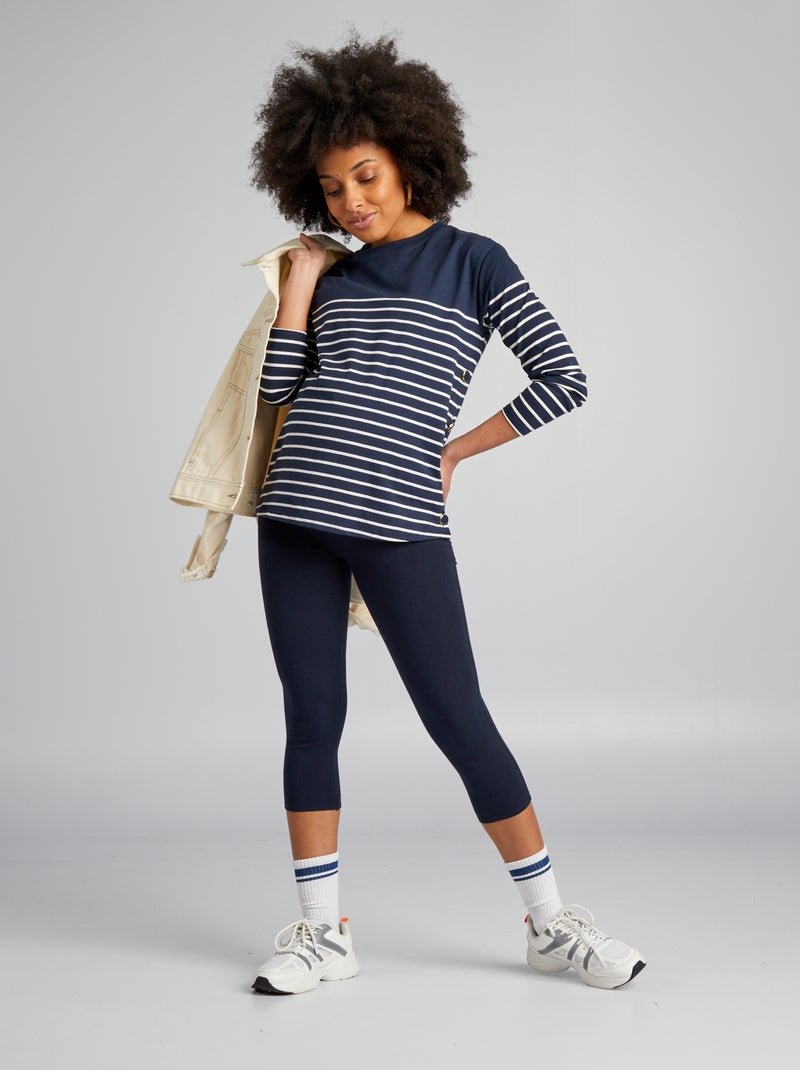 Legging court grossesse bleu marine - Kiabi