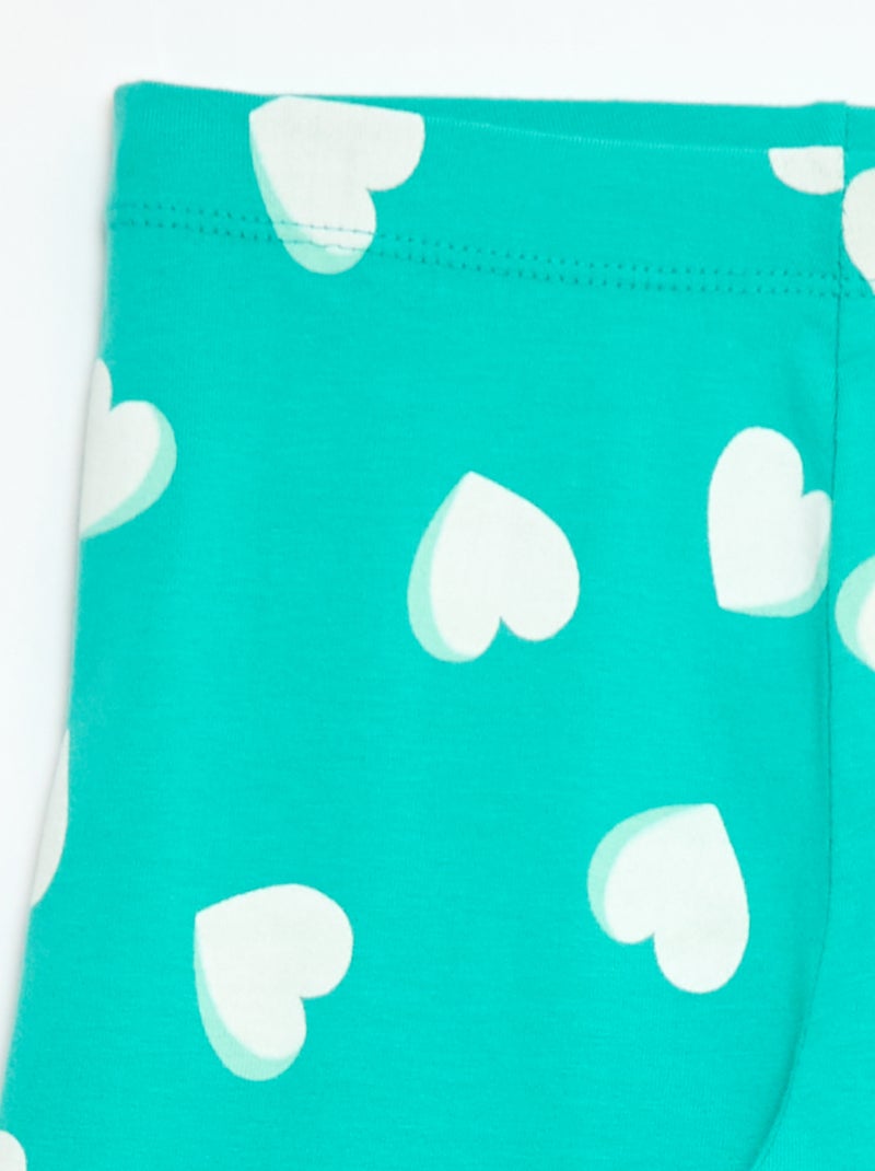 Legging court imprimé Vert - Kiabi