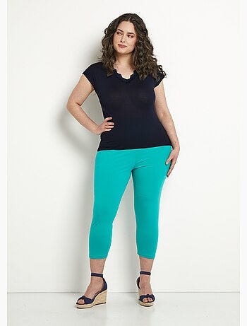 Legging court taille élastiquée coton