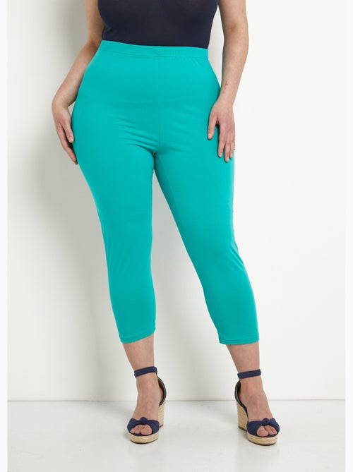 Legging court taille élastiquée coton - Afibel - Kiabi