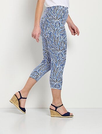 Legging court taille élastiquée coton