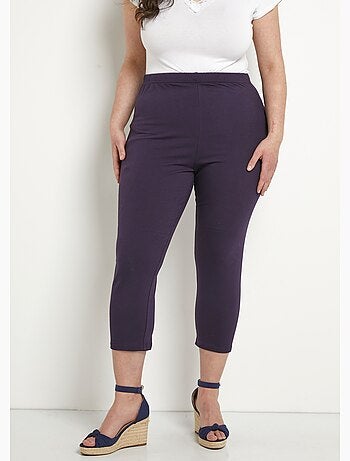 Legging court taille élastiquée coton
