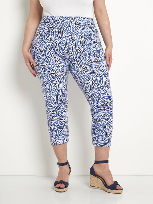 Legging court taille élastiquée coton - Kiabi