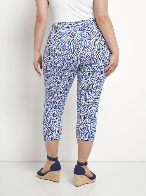 Legging court taille élastiquée coton - Kiabi