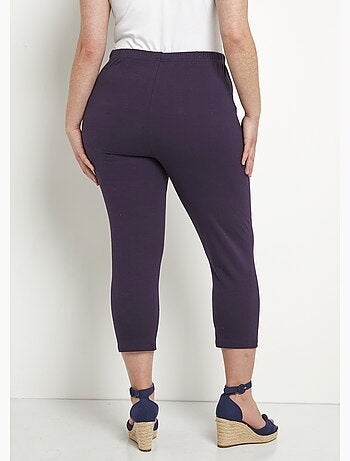 Legging court taille élastiquée coton