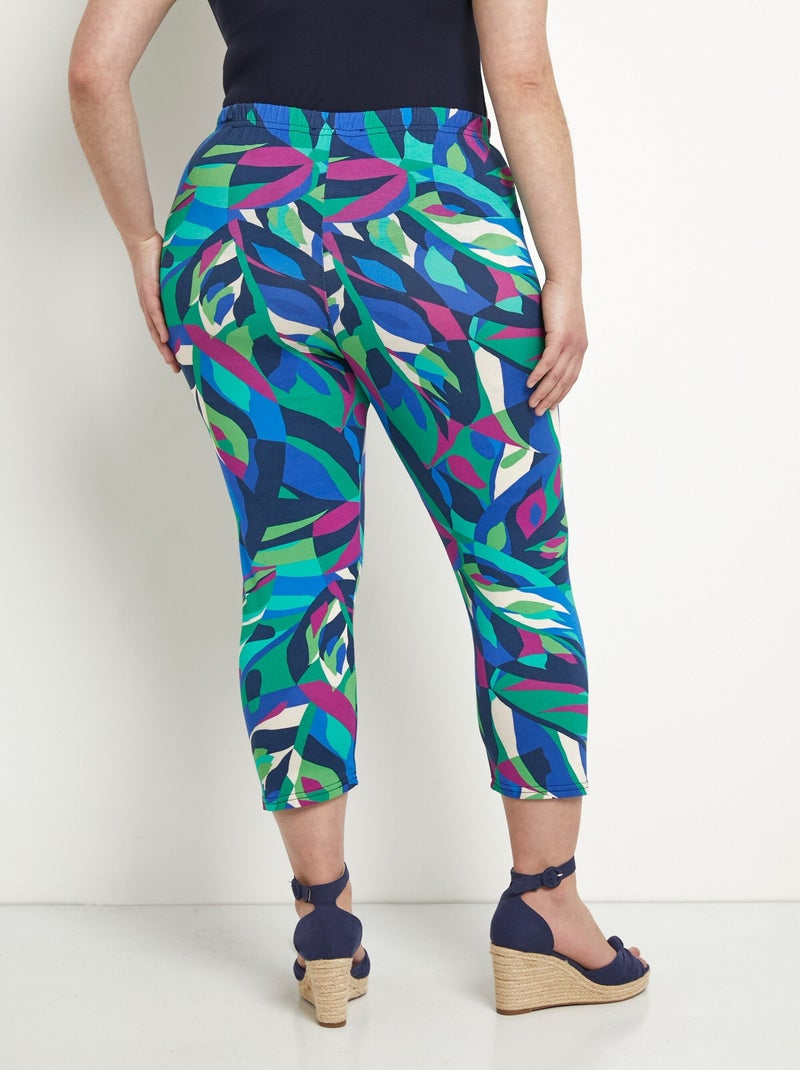 Legging court taille élastiquée extensible - Afibel Multicolore - Kiabi
