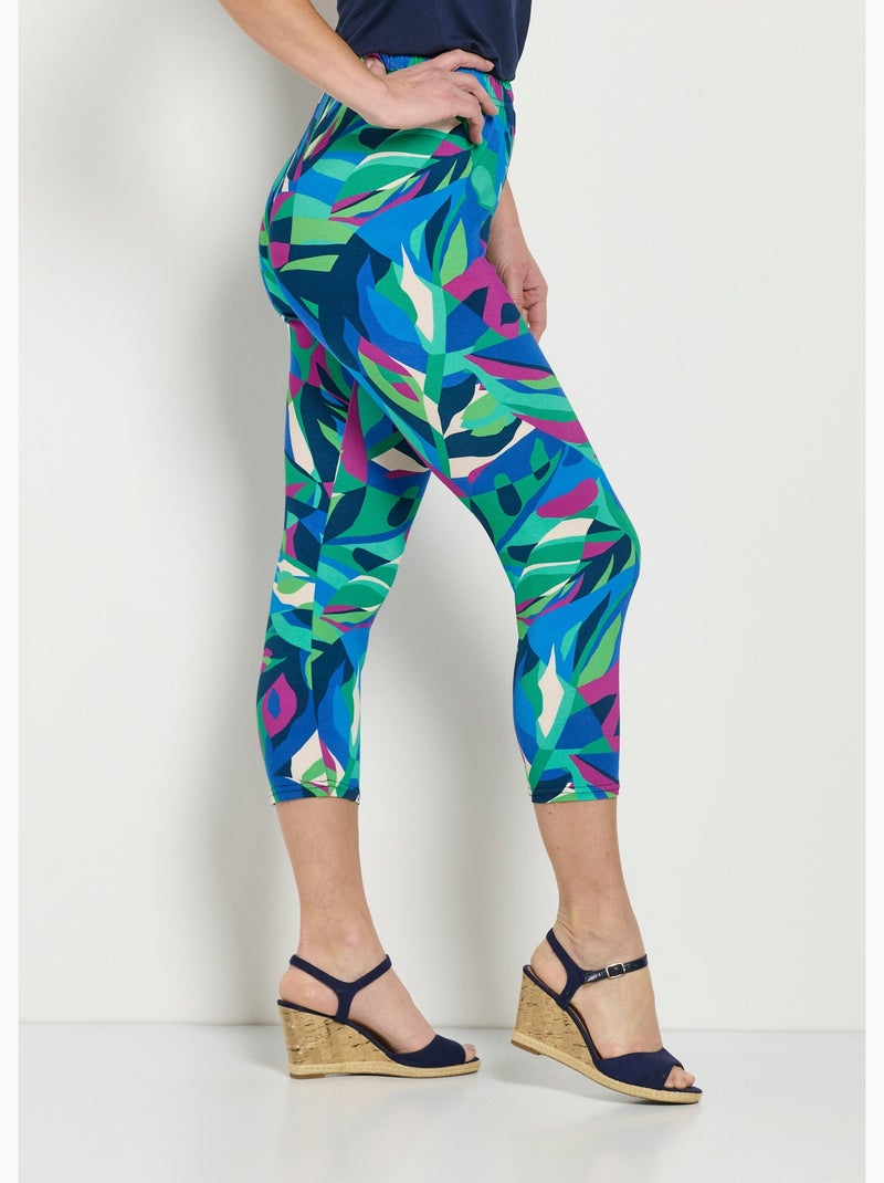 Legging court taille élastiquée extensible - Afibel Multicolore - Kiabi