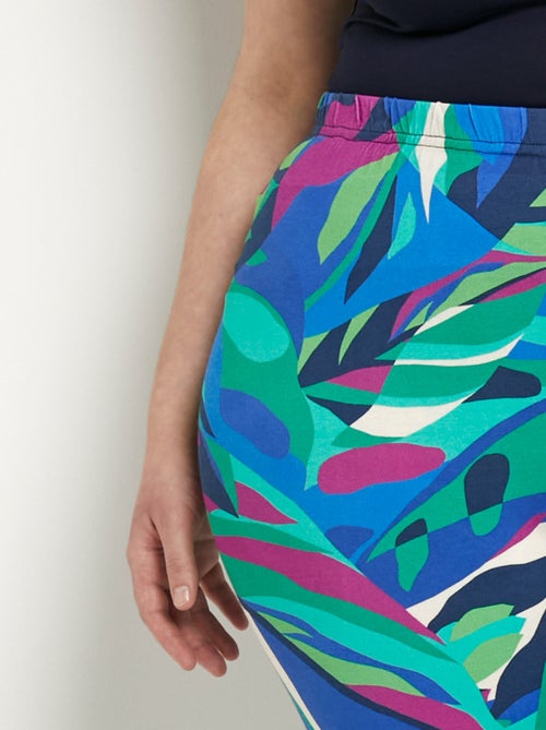 Legging court taille élastiquée extensible - Afibel - Kiabi