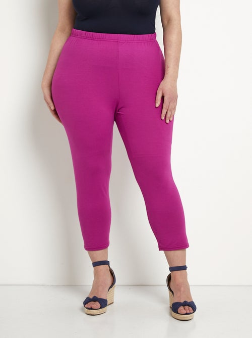 Legging court taille élastiquée extensible - Afibel - Kiabi