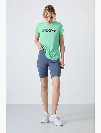 Legging court taille haute en maille tommy