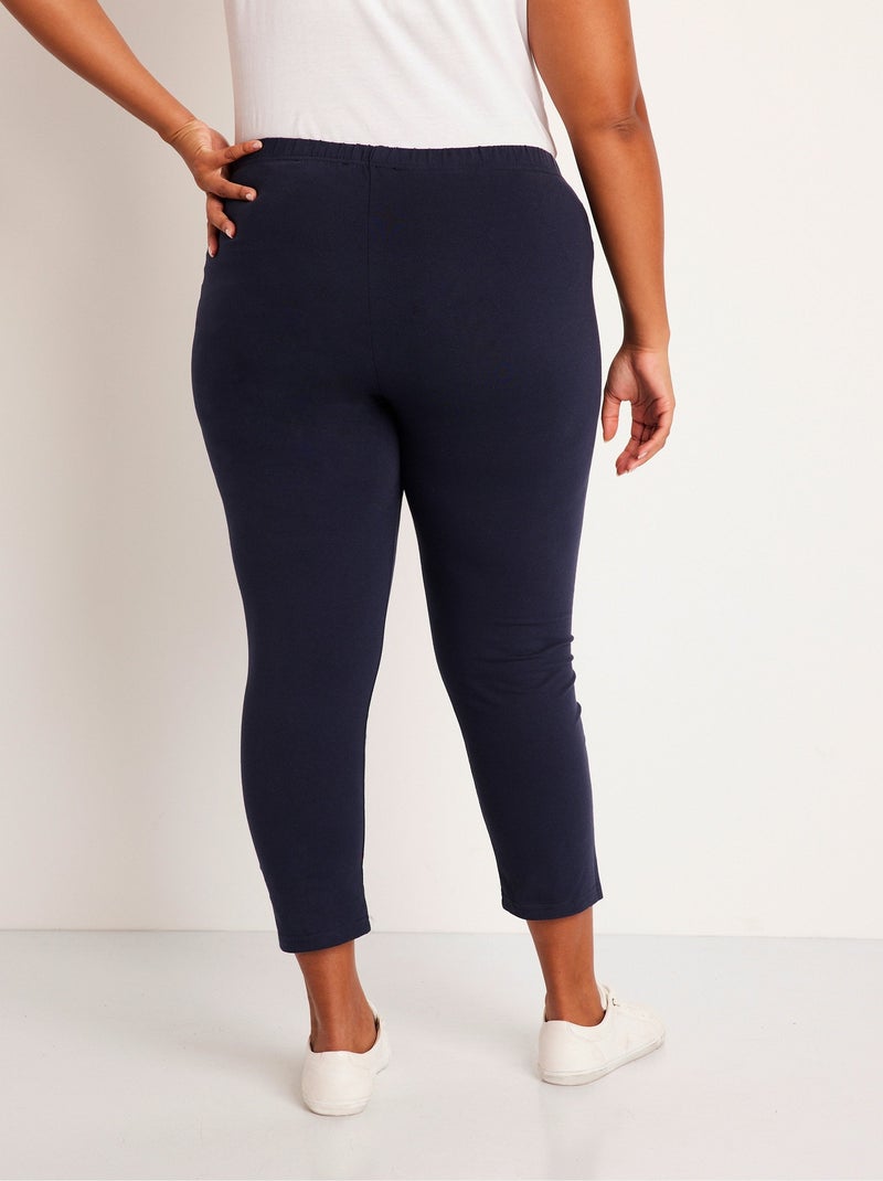 Legging court uni ceinture élastiquée - Afibel Bleu - Kiabi