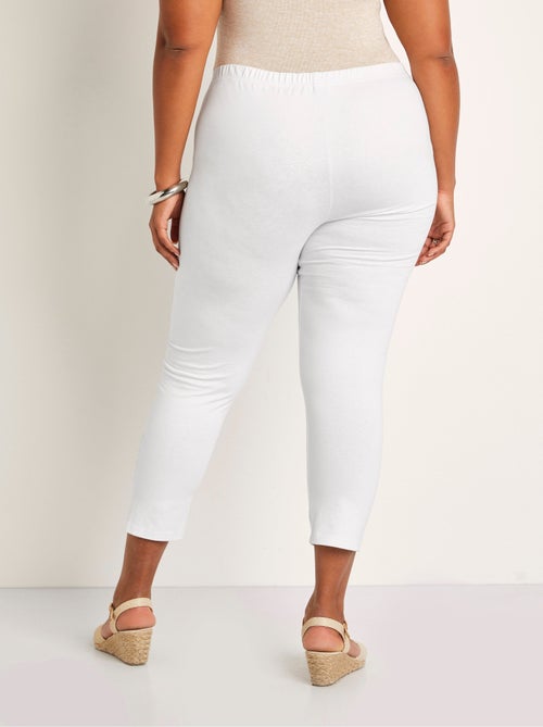 Legging court uni ceinture élastiquée - Kiabi