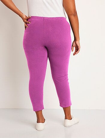 Legging court uni ceinture élastiquée