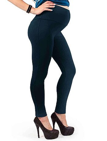 Legging de grossesse 4 saisons en coton - Bleu