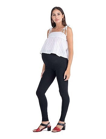 Legging de grossesse 4 saisons en coton - Noir