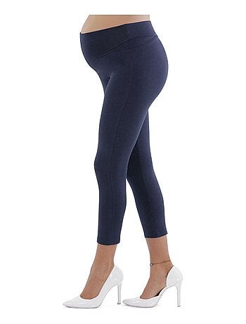 Legging de grossesse été en coton respirant -7/8 - Noir