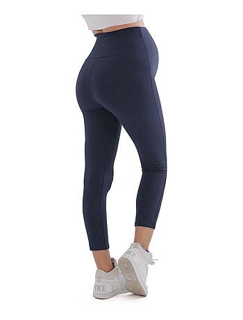Legging de grossesse été en coton respirant -7/8 - Noir