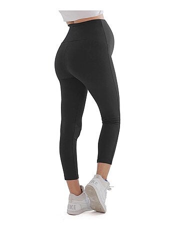Legging de grossesse été en coton respirant -7/8 - Noir