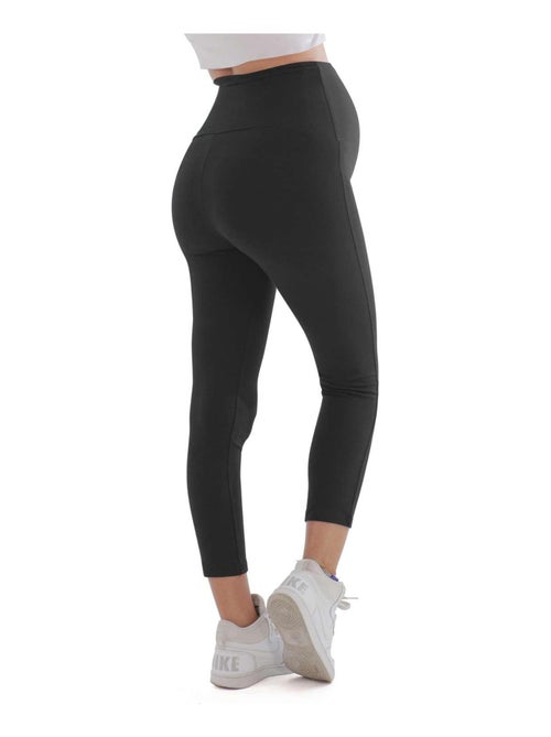 Legging de grossesse été en coton respirant -7/8 - Noir - Kiabi
