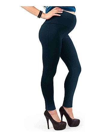 Legging de maternité d'hiver rembourré en coton - Noir