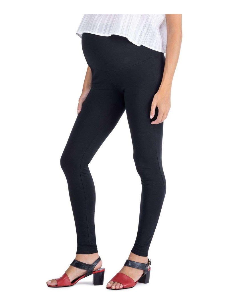 Legging de maternité d'hiver rembourré en coton - Noir Noir - Kiabi