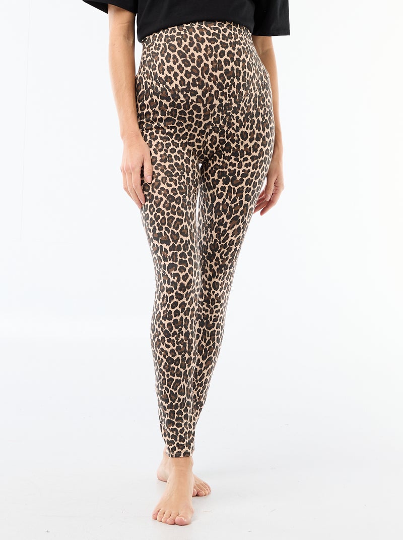 Legging de maternité imprimé beige léopard - Kiabi