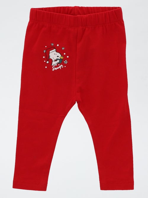 Legging de Noël imprimé 'Snoopy' en jersey coton uni - Kiabi