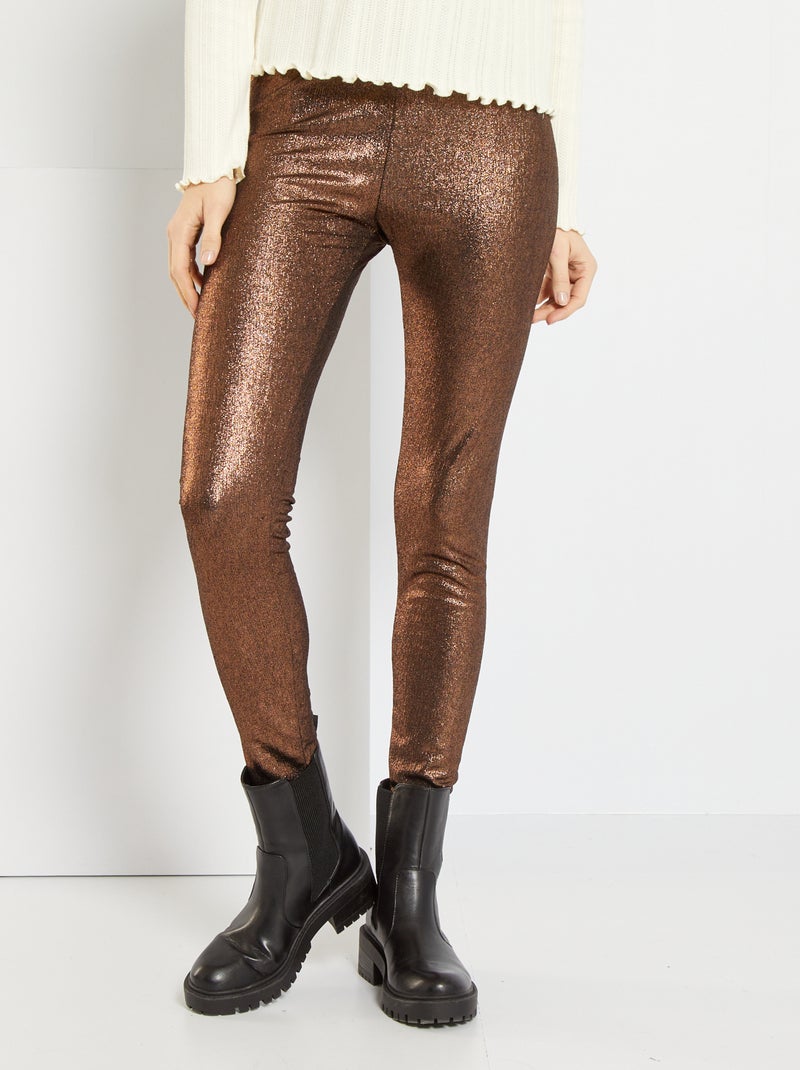 Legging de soirée cuivré - Kiabi