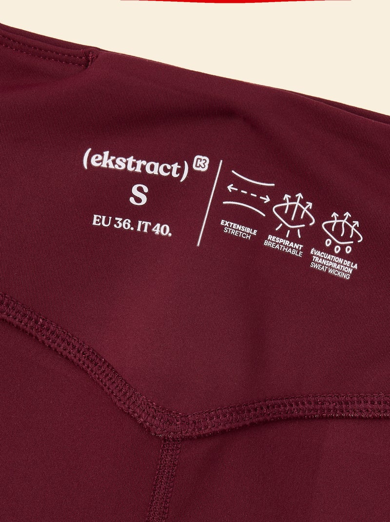 Legging de sport avec poches - (ekstract) Bordeaux - Kiabi