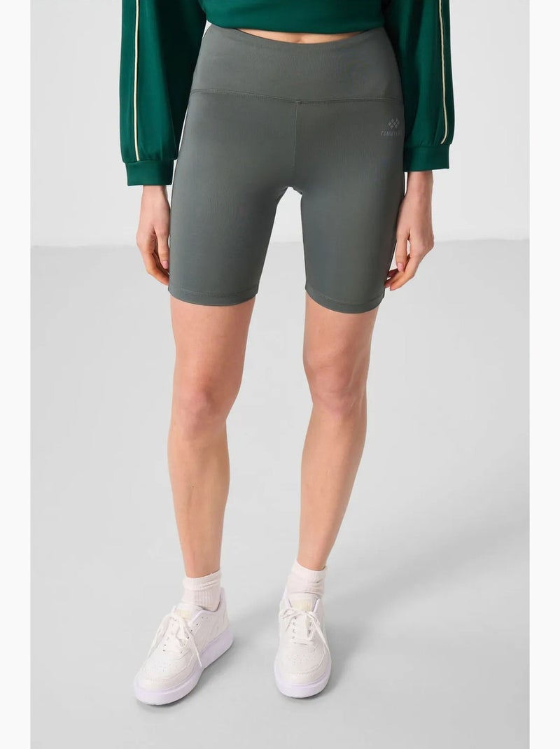 Legging de sport court taille haute tommy Gris - Kiabi