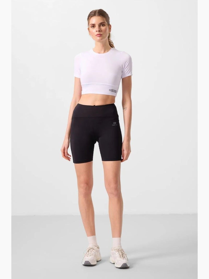 Legging de sport court taille haute tommy Noir Rouge Bleu - Kiabi