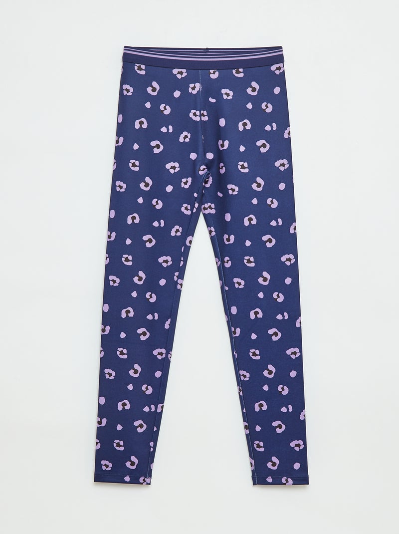 Legging de sport en matière stretch Bleu - Kiabi