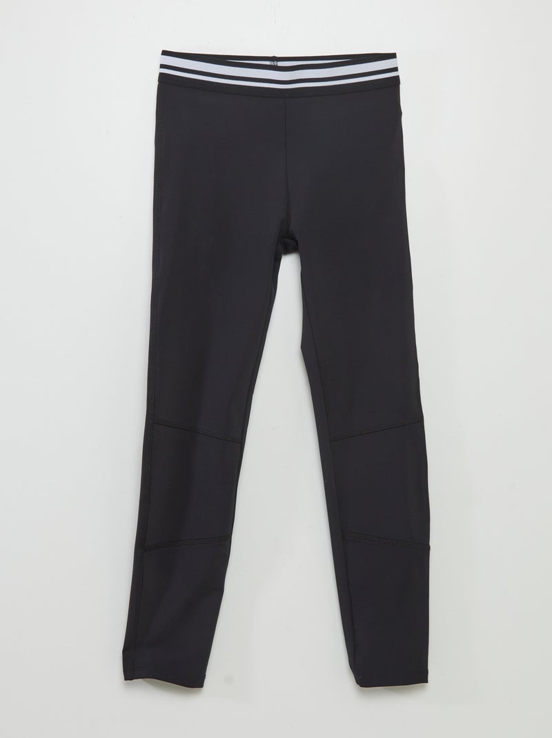 Legging de sport en microfibre noir - Kiabi