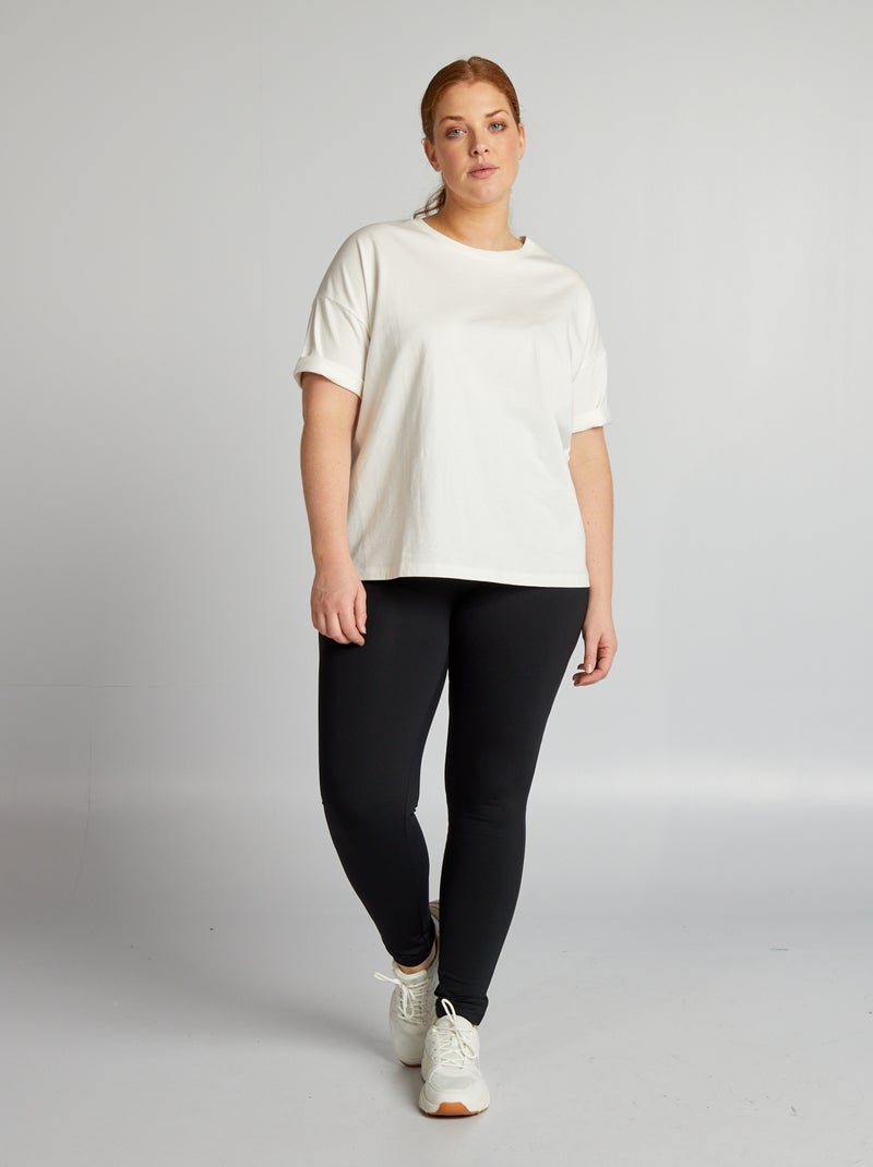 Legging de sport en néoprène noir - Kiabi