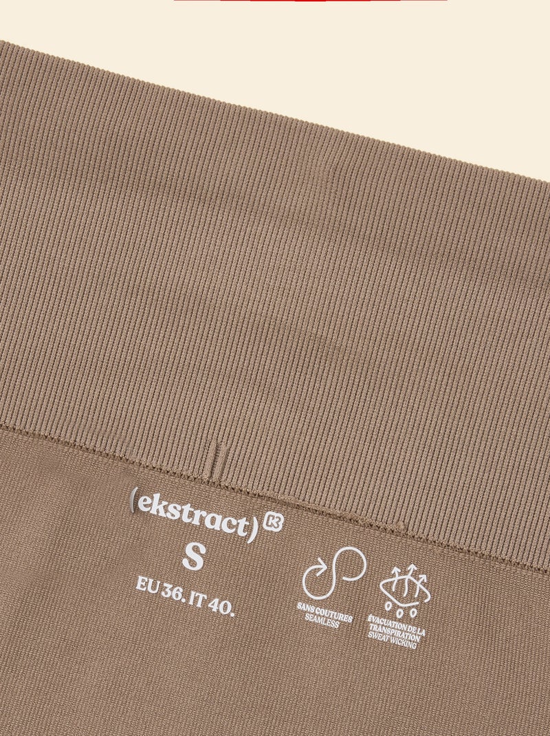 Legging de sport en rib - (ekstract) Beige - Kiabi