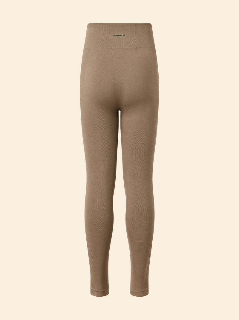 Legging de sport en rib - (ekstract) Beige - Kiabi