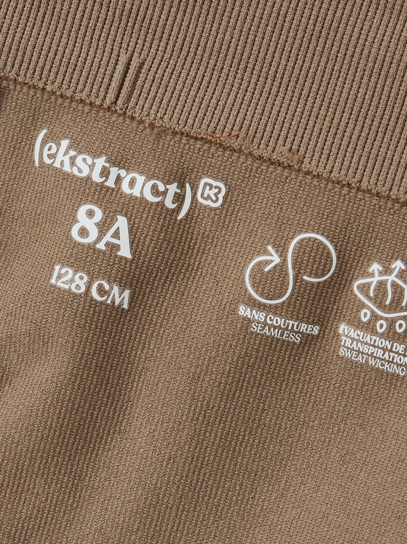 Legging de sport en rib - (ekstract) Beige - Kiabi