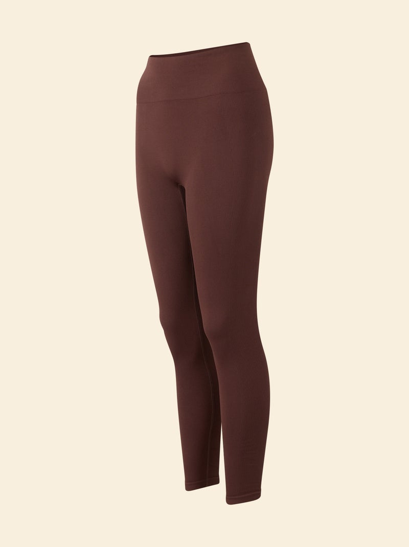 Legging de sport en rib - (ekstract) Marron - Kiabi