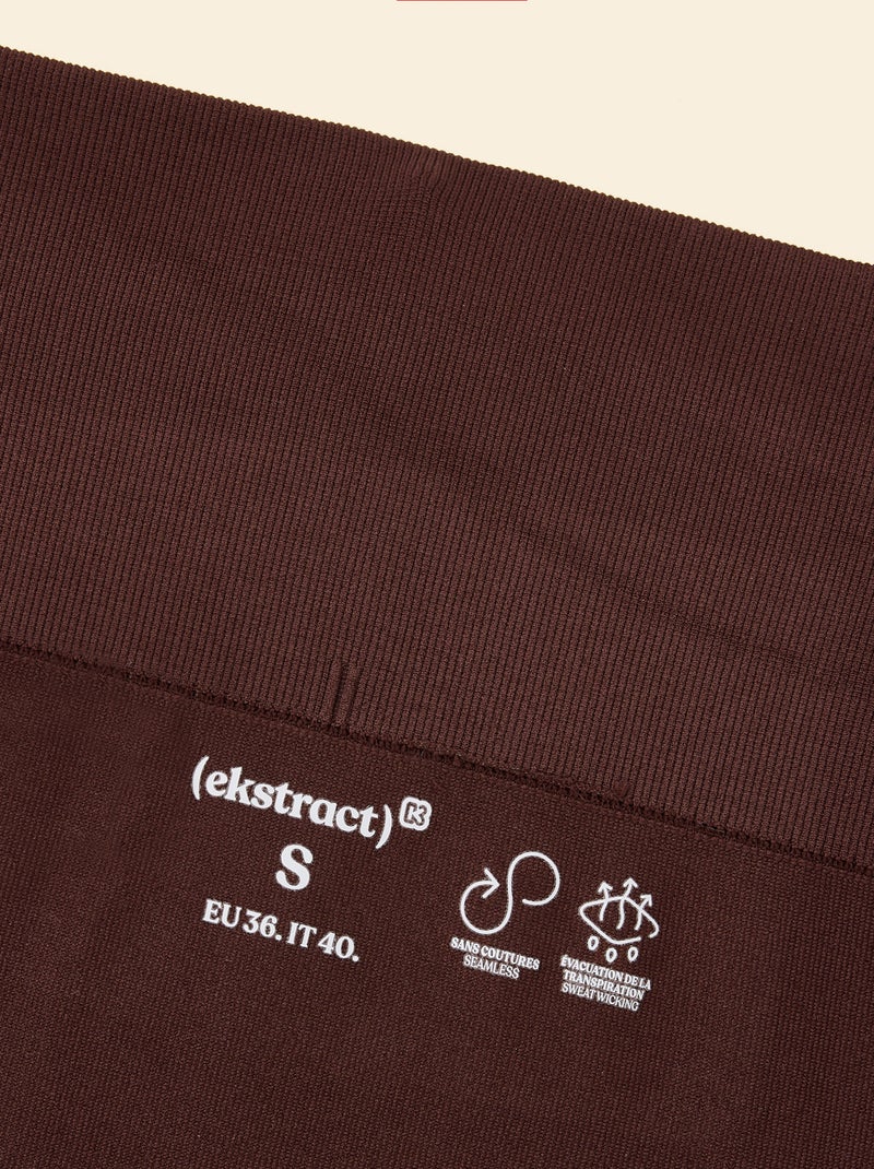 Legging de sport en rib - (ekstract) Marron - Kiabi