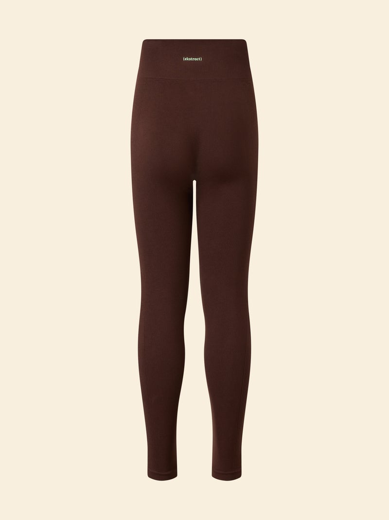 Legging de sport en rib - (ekstract) Marron - Kiabi
