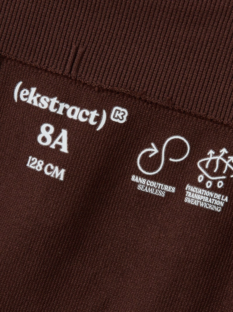 Legging de sport en rib - (ekstract) Marron - Kiabi