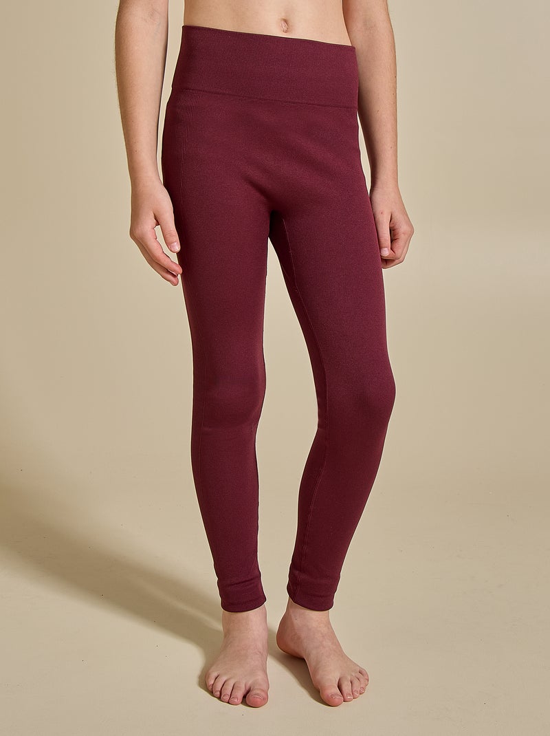 Legging de sport en rib - (ekstract) Rouge - Kiabi
