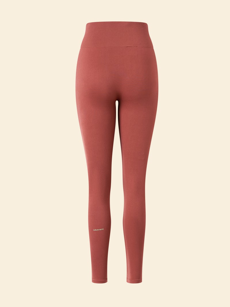 Legging de sport en rib sans coutures - (ekstract) Terracotta - Kiabi