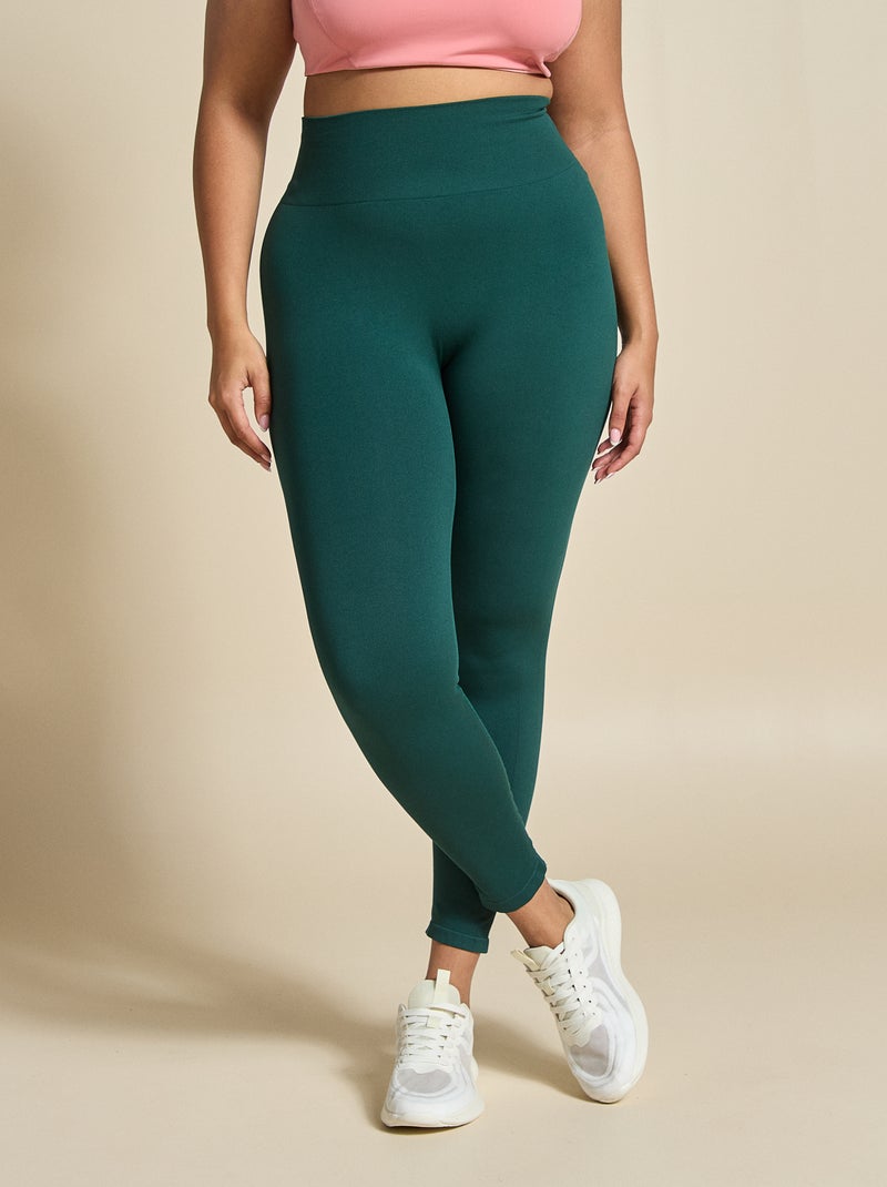Legging de sport en rib sans coutures - (ekstract) Vert - Kiabi