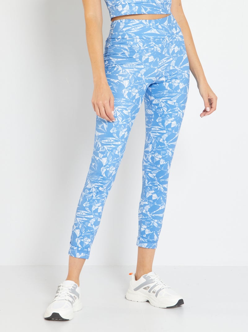Legging de sport imprimé Bleu - Kiabi