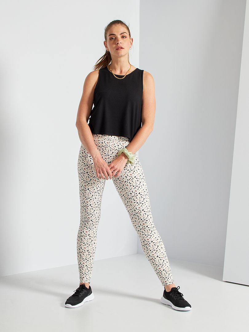 Pantalon Camouflage Femme – Legging Sport à Paillettes – Avec Débardeur – Taille Ajustée - 5