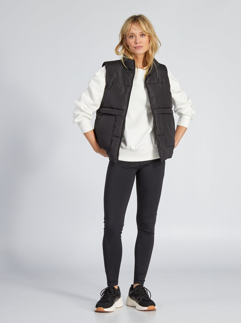 Legging de sport taille haute noir - Kiabi